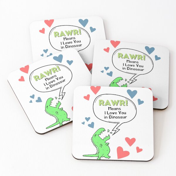 Item preview, Rawr Means I love you, Kids Dinosaur Patterns - Valentine's Day  designed and sold by Neurons  Away.