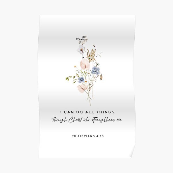 Ich kann Bibel Vers Philipper 4:13 tun Poster