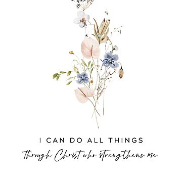 Artwork thumbnail, I Can Do bible Verse Philippians 4:13 by KAMdesignhaus
