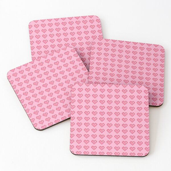 Item preview, Pink Pixel Heart Pattern on Pink designed and sold by morenom73.