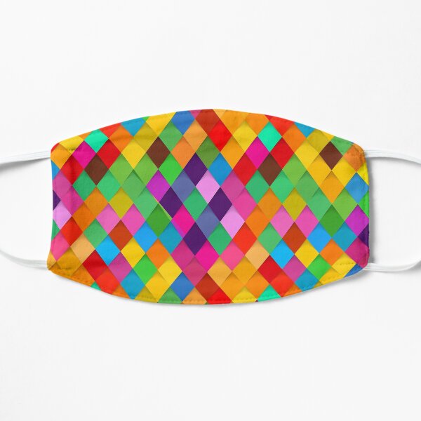 Oiseaux de proie Diamants colorés Masque sans plis