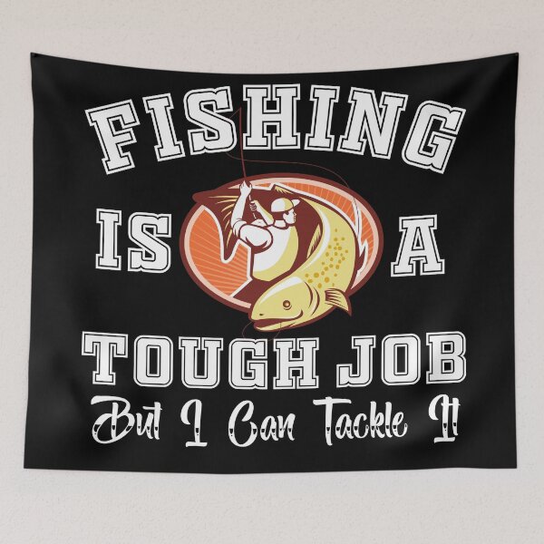 Artikelvorschau, Kopie von Funny Fishing ist ein harter Job, aber ich kann es angehen entworfen und verkauft von Xrizen  Designs.