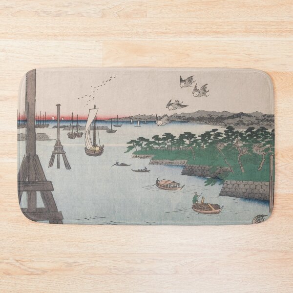 Item preview, Flying Birds at Shiba Coast Vintage Ukiyo-e Japanese Art designed and sold by VintageArchive.