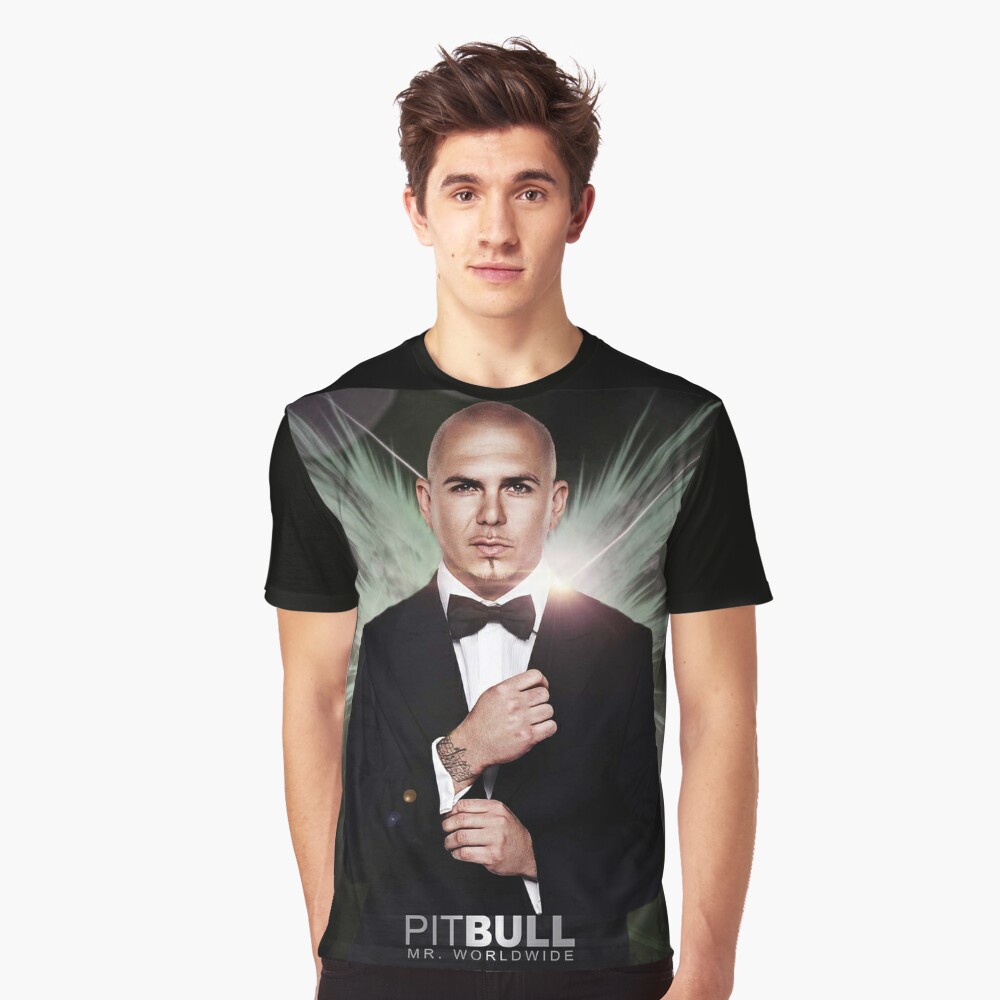 Custom Mr Worldwide Pitbull Singer Graphic T-shirt By Cm-arts - Artistshot