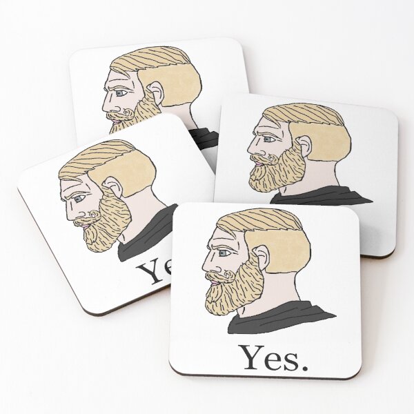 Item preview, Yes Chad Meme Wojak designed and sold by IconicalHawk.