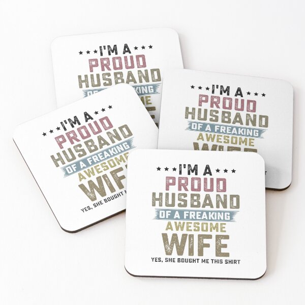 Item preview, i'm proud husband of a freaking awesome wife designed and sold by hasanmasud.