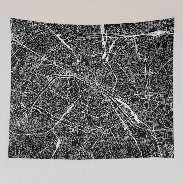 Item preview, Paris Black Map designed and sold by multiplicitymap.