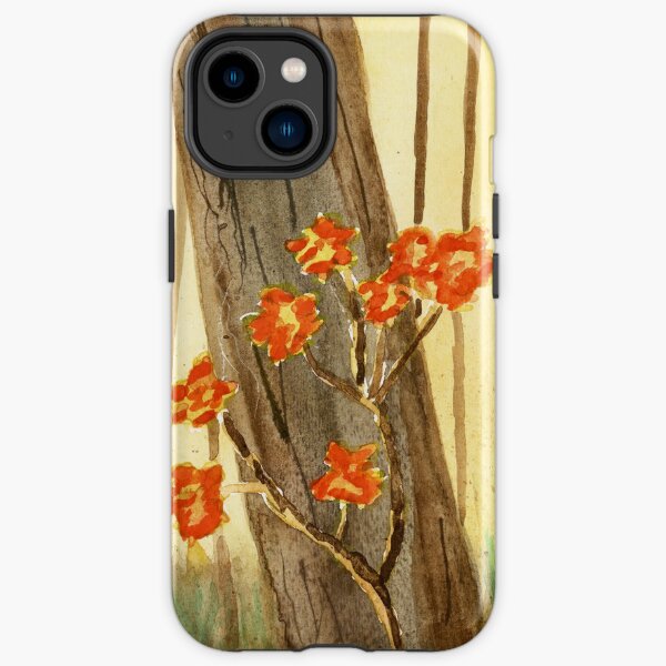 Orange Flowers Painting iPhone Tough Case