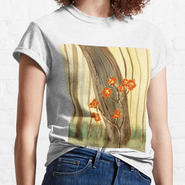 Orange Flowers Painting Classic T-Shirt