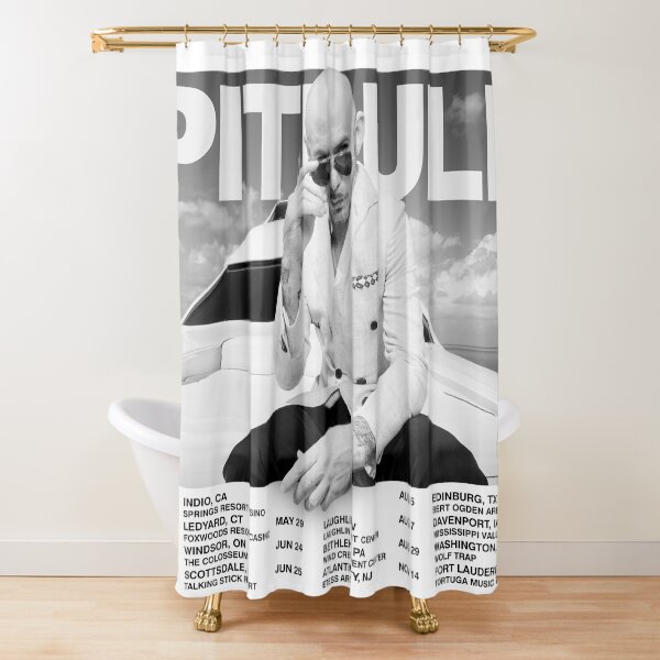 Pitbull Rapper Shower Curtains Redbubble