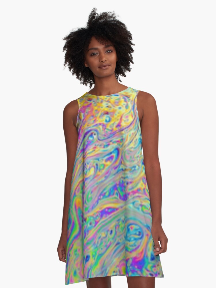 Rainbow Stripe Carwash Dress