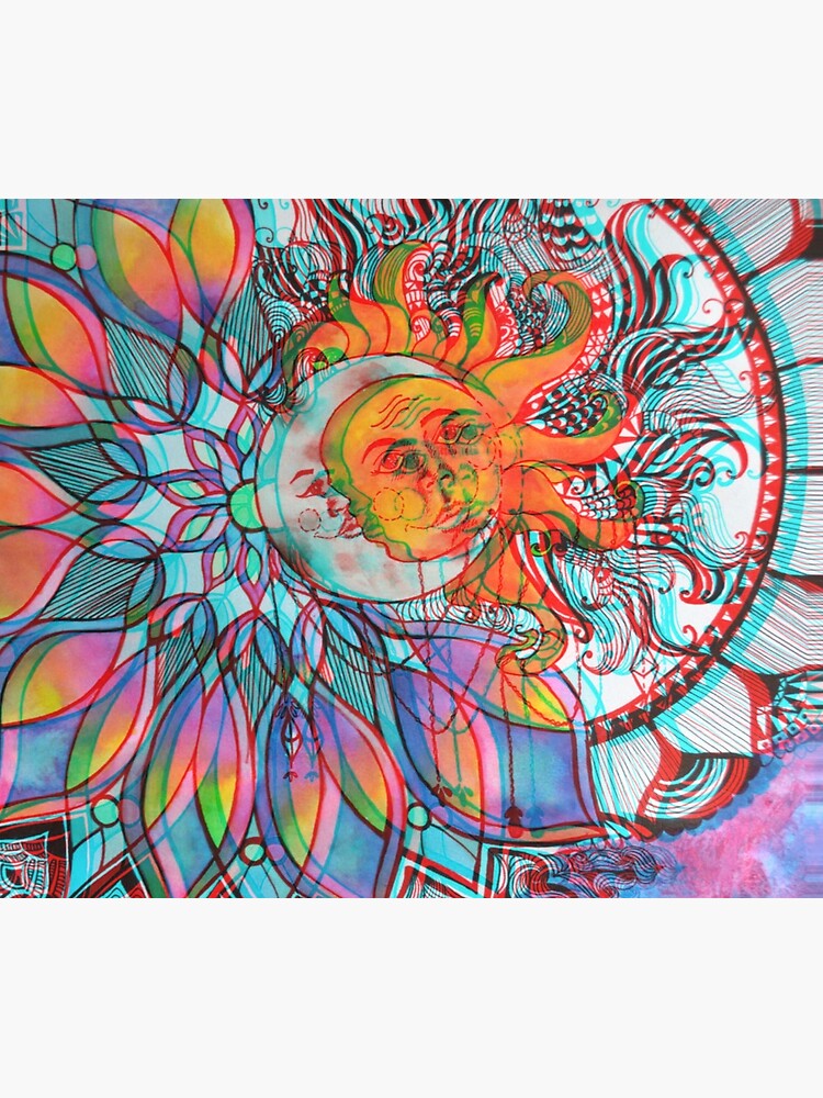 Trippy discount sun tapestry