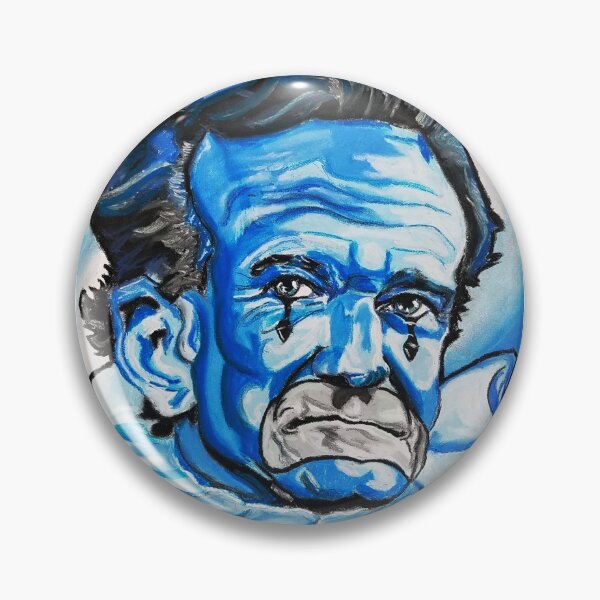 Item preview, The Sad Clown - Robin Williams, a Study in Blue designed and sold by duelingnatures.