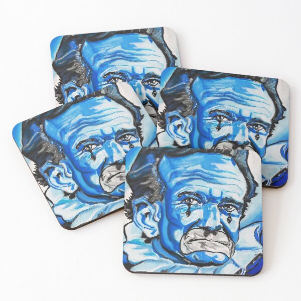 Item preview, The Sad Clown - Robin Williams, a Study in Blue designed and sold by duelingnatures.