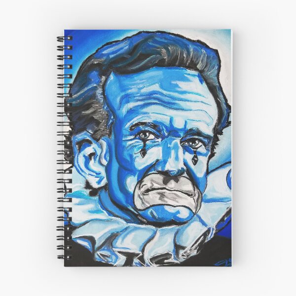 Item preview, The Sad Clown - Robin Williams, a Study in Blue designed and sold by duelingnatures.
