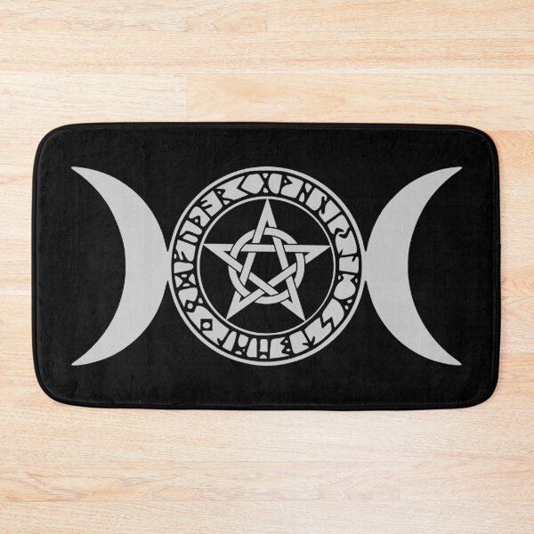 Item preview, Triple Moon Pentagram Runes | Triple Moon Pentacle Futhark Runes designed and sold by Depic Spirit.