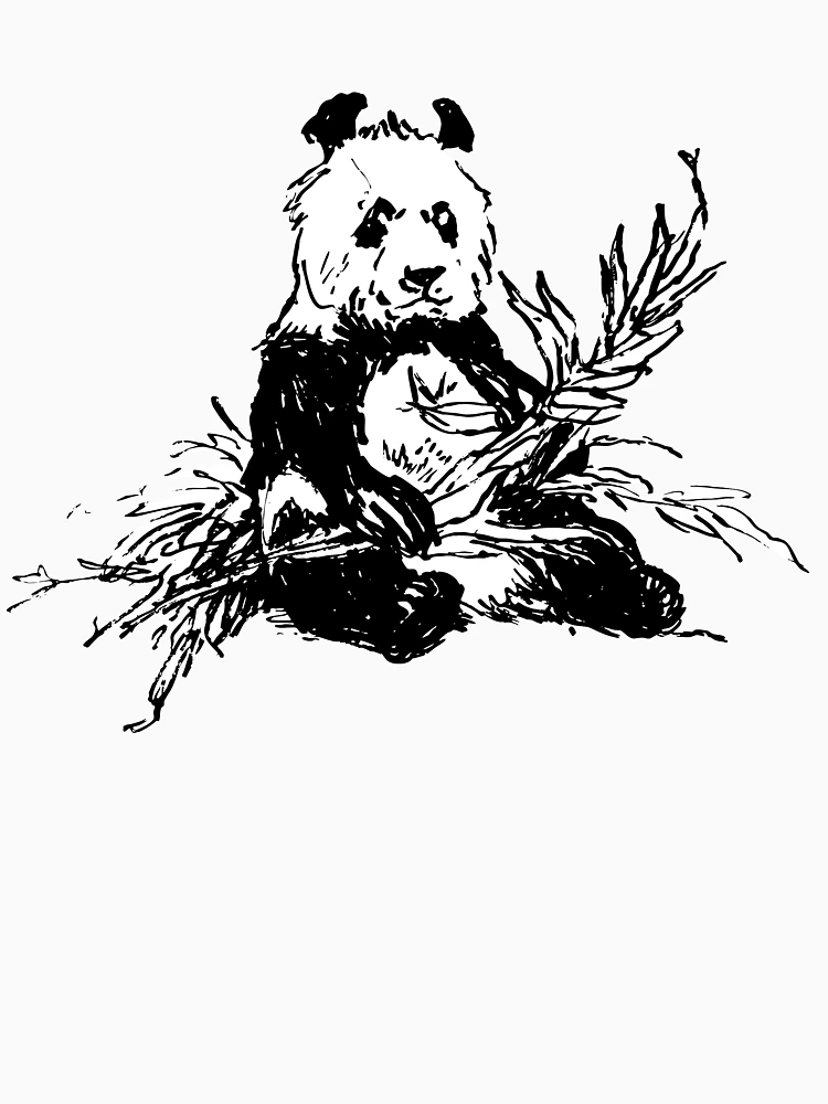 Thumbnail 4 of 4, Racerback Tank Top, Panda Having Lunch designed and sold by FirTreeDesigns.