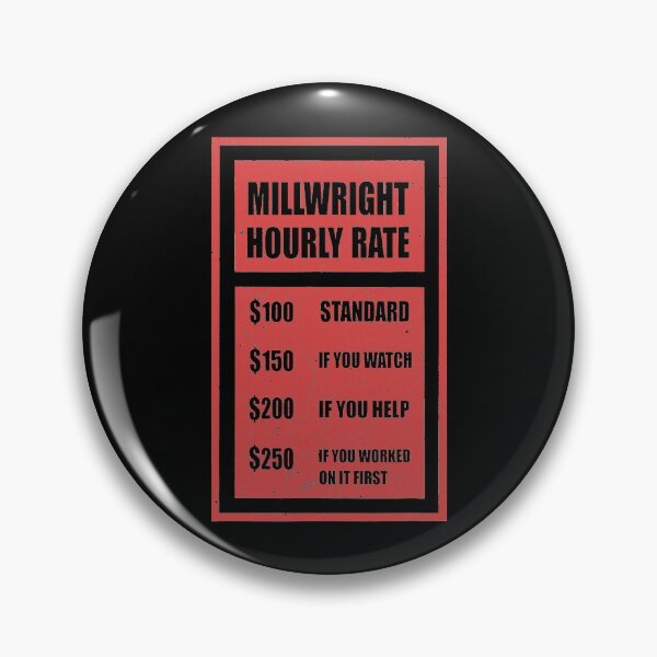Item preview, Funny Millwright Hourly Rate Gifts designed and sold by RhodiStore.