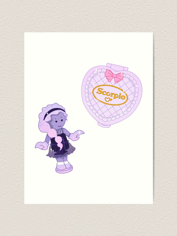 Lamina Artistica Scorpio Pocket Compact Kawaii Zodiac Pastel 90s Y2k Nostalgia Doll De Sweetnsourbunny Redbubble