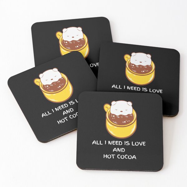 Aperçu de l'œuvre Tout ce dont j'ai besoin c'est d'amour et de chocolat chaud créée et vendue par funnylittleshop.