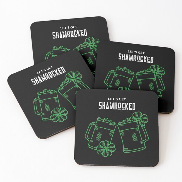 Item preview, lets get shamrocked, st patricks day, shamrocked, irish, clover, drinking shirt designed and sold by cathelkav.