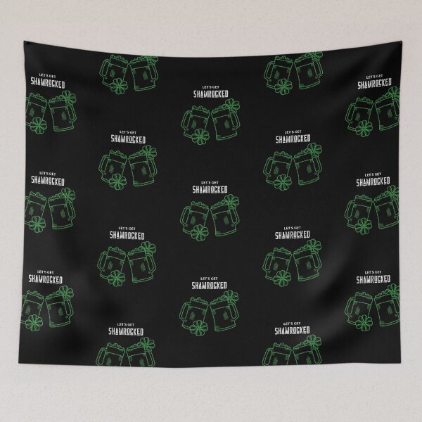 Item preview, lets get shamrocked, st patricks day, shamrocked, irish, clover, drinking shirt designed and sold by cathelkav.