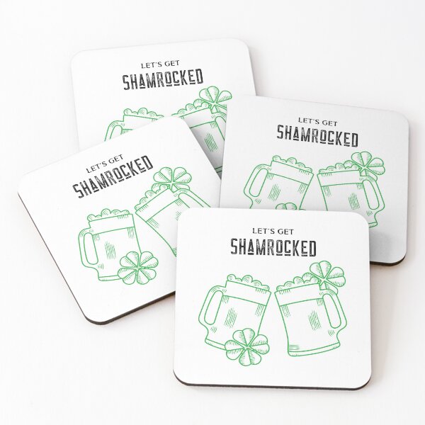 Item preview, lets get shamrocked, st patricks day, shamrocked, irish, clover, drinking shirt designed and sold by cathelkav.