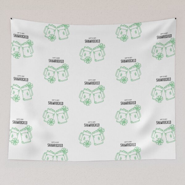 Item preview, lets get shamrocked, st patricks day, shamrocked, irish, clover, drinking shirt designed and sold by cathelkav.