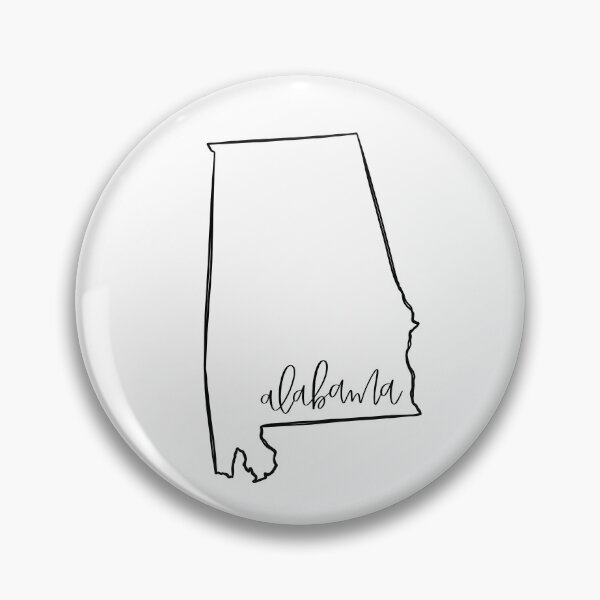 Item preview, Alabama State Outline - Black and White designed and sold by ahandsomecarrot.