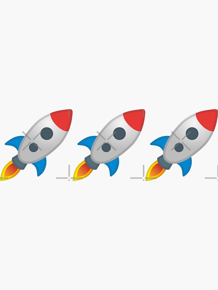 "Rocket Emoji" Sticker for Sale by AlmondArtsy Redbubble