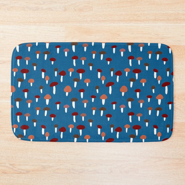 Item preview, Seamless pattern. Mushrooms on a blue background. Digital art. Cute illustration for the decor and design of posters, postcards, prints, stickers, invitations, textiles and stationery. designed and sold by Yovin11.
