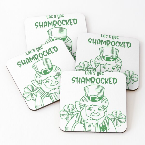 Item preview, lets get shamrocked, st patricks day, shamrocked, irish, clover, drinking shirt designed and sold by cathelkav.