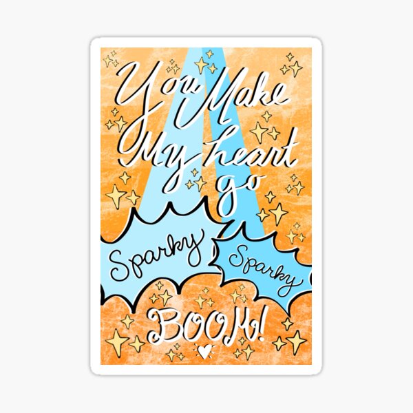 You Make My Heart Go Sparky Sparky Boom - Avatar the Last Airbender Love Note, Valentine Sticker