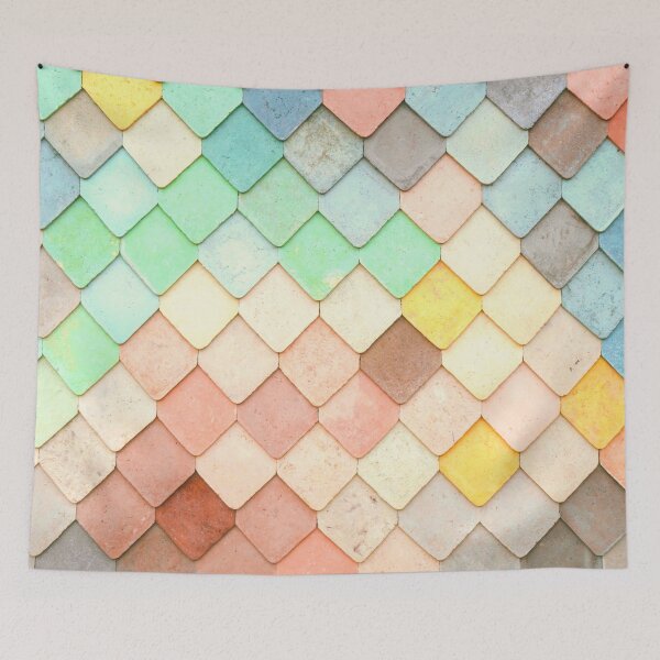 Item preview, Pastel brick pattern- colorful designed and sold by afrapaints.