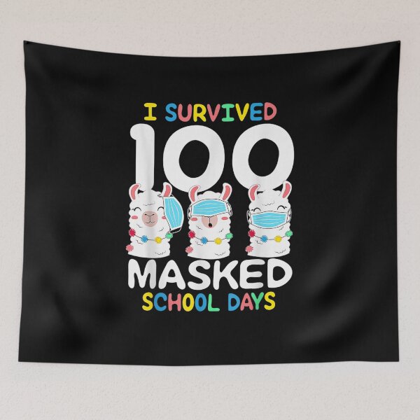 Item preview, I Survived 100 Masked School Days Llama designed and sold by boyerhayes.