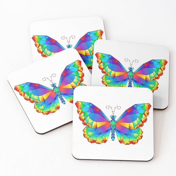 Item preview, Rainbow Polygonal Butterfly designed and sold by Blackmoon9.