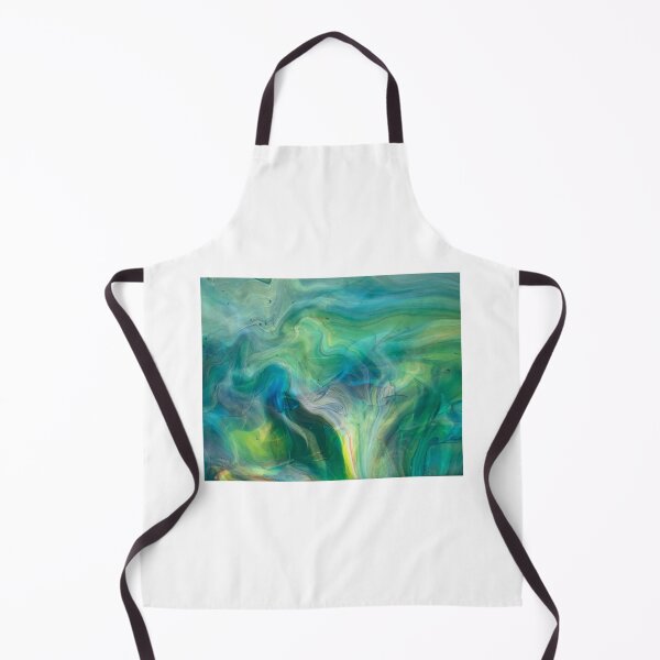 Item preview, Cool Flowy Blue Green Paint Pour designed and sold by SierasART.
