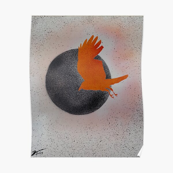 Raven on Black Moon Black Stars Poster