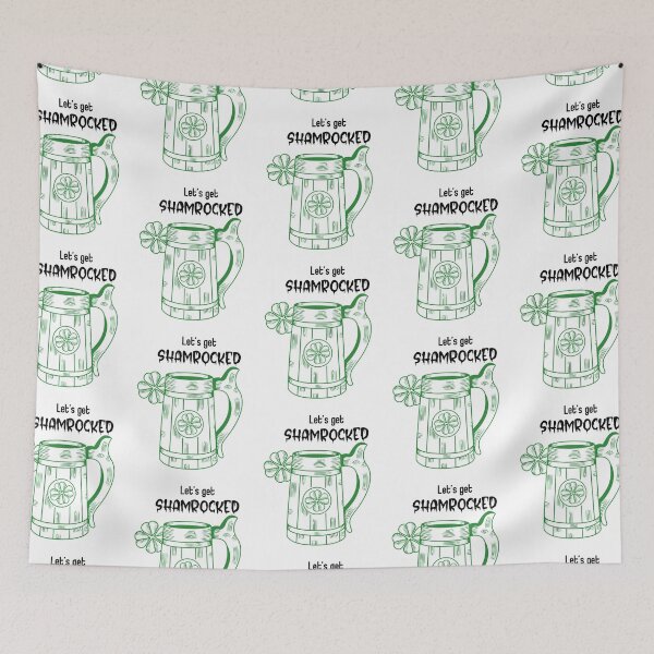 Item preview, lets get shamrocked, st patricks day, shamrocked, irish, clover, drinking shirt designed and sold by cathelkav.