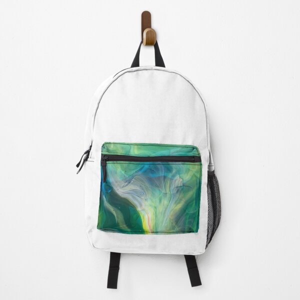 Item preview, Cool Flowy Blue Green Paint Pour designed and sold by SierasART.