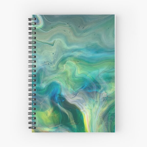 Item preview, Cool Flowy Blue Green Paint Pour  designed and sold by SierasART.