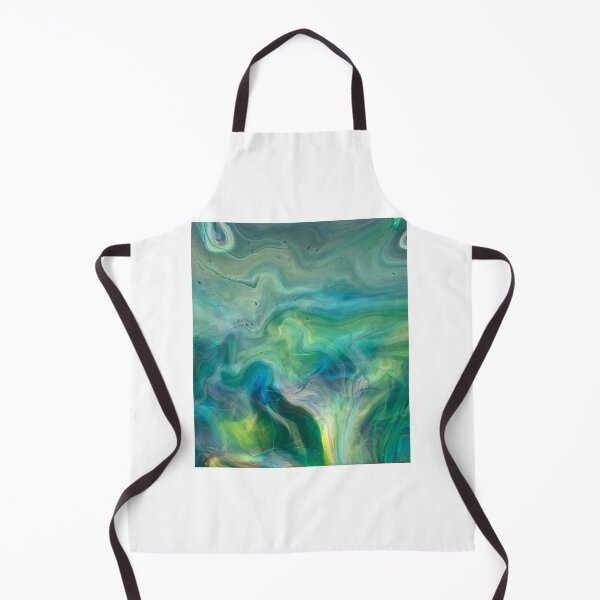 Item preview, Cool Flowy Blue Green Paint Pour designed and sold by SierasART.