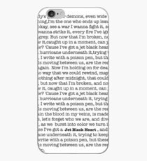 Jet Black Heart Lyrics iPhone Case
