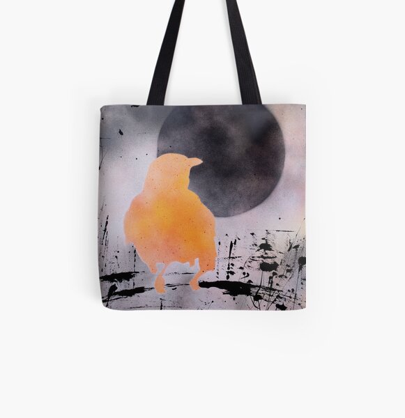 Black Moon Raven All Over Print Tote Bag