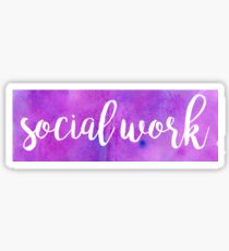 social work watercolor Sticker