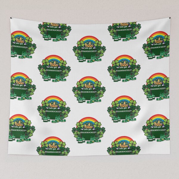 Item preview, lets get shamrocked, st patricks day, shamrocked, irish, clover, drinking shirt designed and sold by cathelkav.