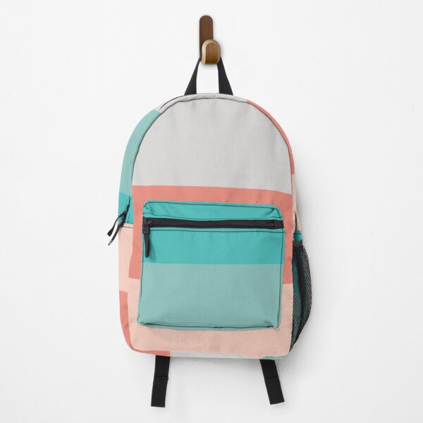 Item preview, Stripe Pastel Turquoise and Peach Pattern designed and sold by JienChan26.