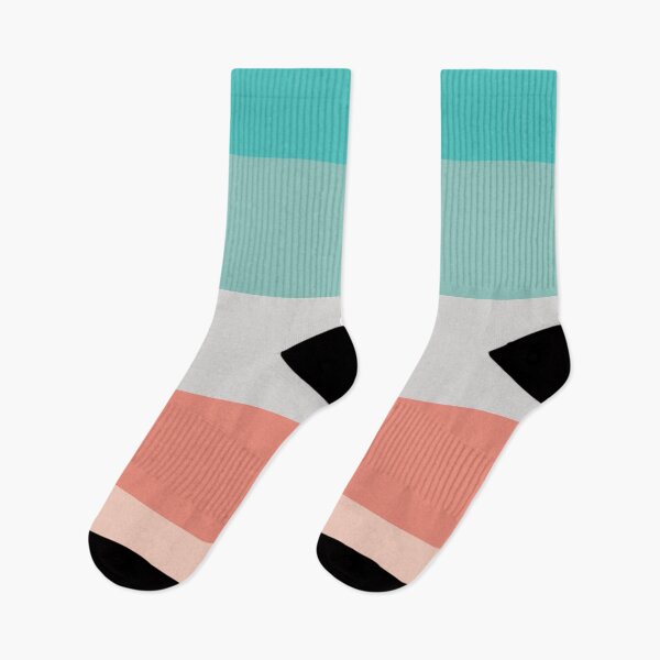 Item preview, Stripe Pastel Turquoise and Peach Pattern designed and sold by JienChan26.