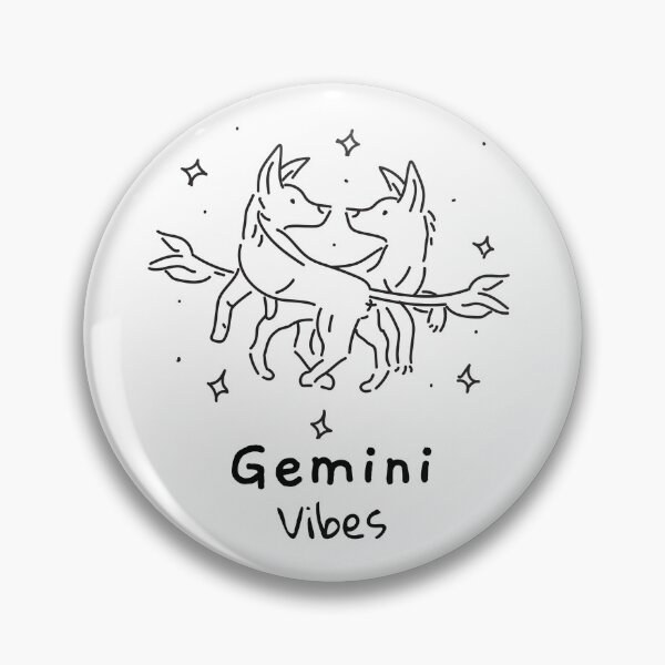 Item preview, Gemini Vibes Dogs Of The Zodiac designed and sold by LadyZodiac.
