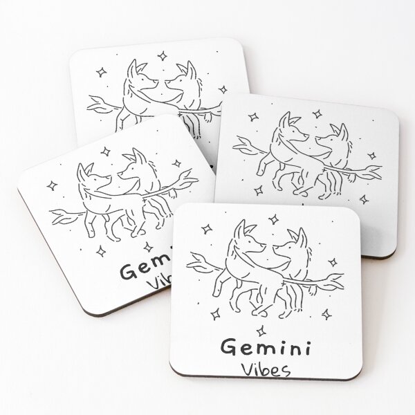 Item preview, Gemini Vibes Dogs Of The Zodiac designed and sold by LadyZodiac.